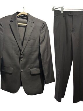 Jos. A. Bank Men's Black Two-Button Suit Jacket & Pants